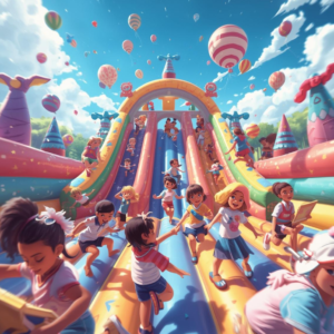 Parque de brinquedos infláveis